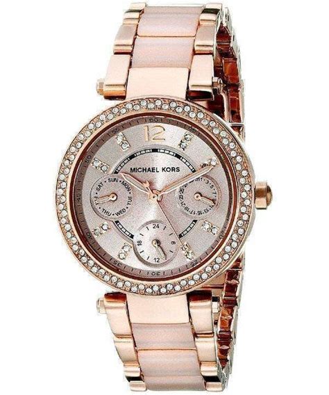 michael kors ladies watch band mk6110|Michael Kors mini rose dial.